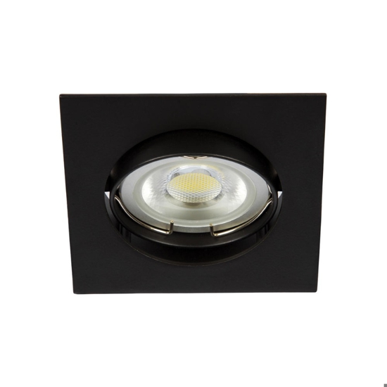 Faretto da incasso soffitto nero quadrato luce orientabile