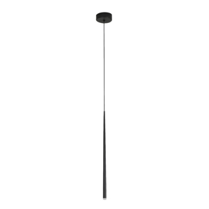 Lampadario a sospensione led per comodino 3w 3000k nero