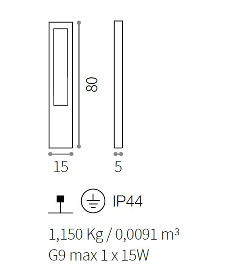 Vega pt1 ideal lux lampione design ip44 da giardino bianco