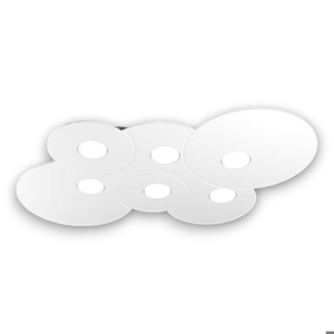 Plafoniera moderna bianca da cucina tonda cloud toplight