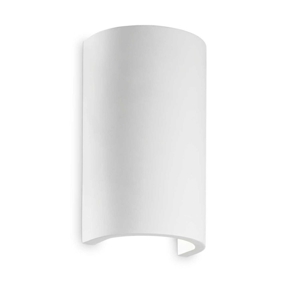 Flash ap1 round ideal lux applique in gesso tonda bianca