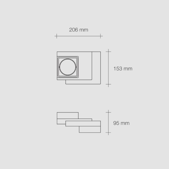 Applique di gesso 2 luci sopra sotto tecnico sforzin sibari