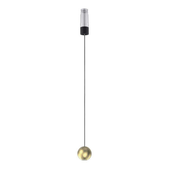 Lampada spoty a sospensione sfera oro led incasso per controsoffitto