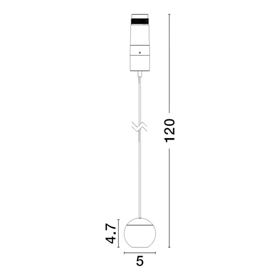 Lampada spoty a sospensione sfera oro led incasso per controsoffitto