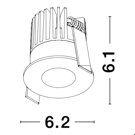 Faretto da incasso  9w 3000k per cartongesso