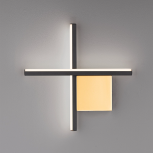 Applique da parete moderna design nero oro led