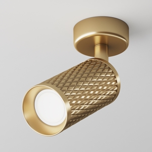 Faretto classico da soffitto cilindro oro orientabile