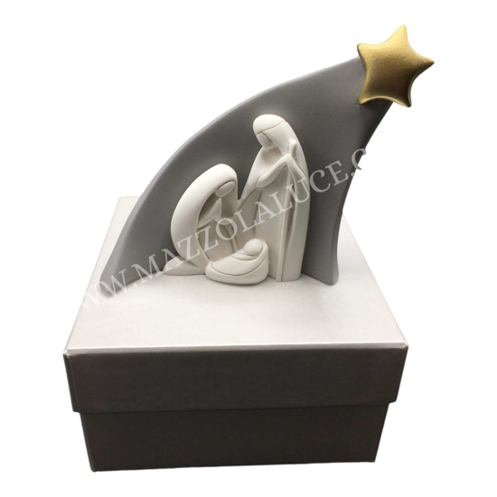 Bongelli preziosi statuina h13 presepe moderno grigio stella