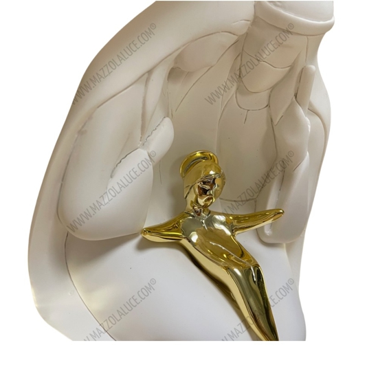 Statuina presepe di natale moderno vortice oro h30 bongelli preziosi