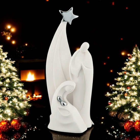 Bongelli preziosi statuina presepe h37 bianco moderno stella di natale