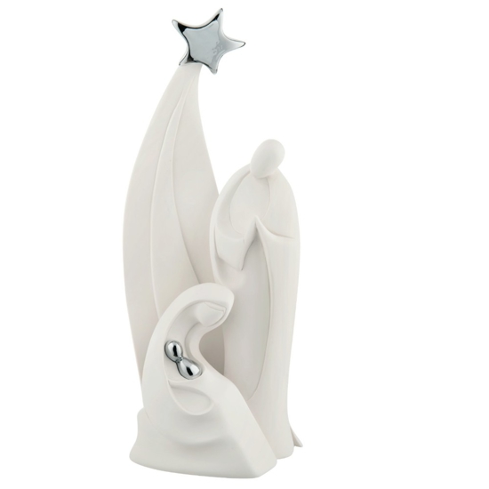 Bongelli preziosi statuina presepe h37 bianco moderno stella di natale