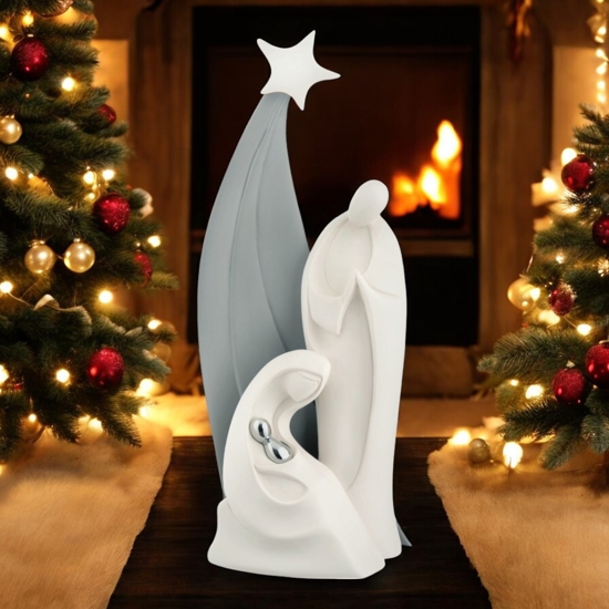 Bongelli preziosi presepe h37 di natale stello grigio moderno