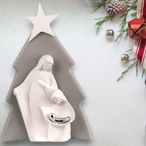 Presepe moderno albero di natale grigio h32 bongelli preziosi