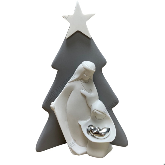 Presepe moderno albero di natale grigio h32 bongelli preziosi