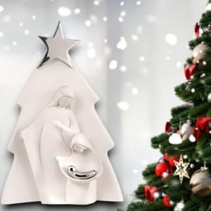 Bongelli preziosi presepe h32 albero di natale bianco moderno