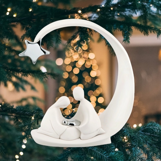 Bongelli preziosi presepe cometa h25 bianco natale moderno