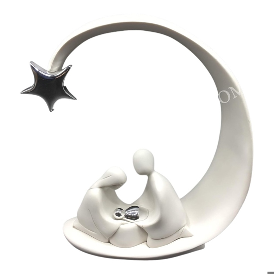 Bongelli preziosi presepe cometa h25 bianco natale moderno