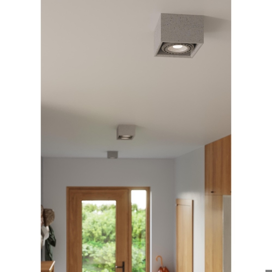 Faretto led cubo da soffitto plafoniera in cemento