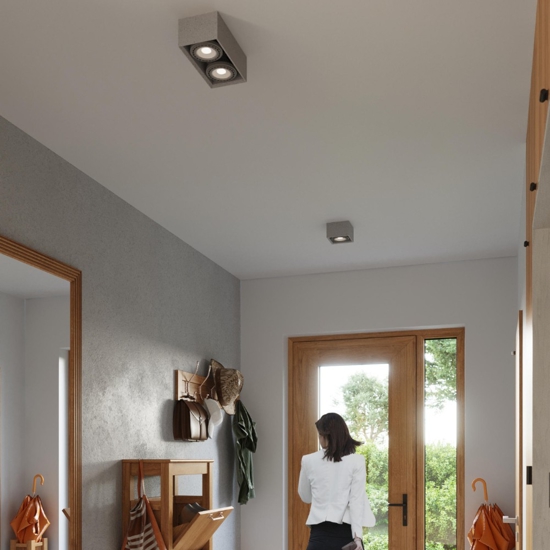 Faretto led cubo da soffitto plafoniera in cemento