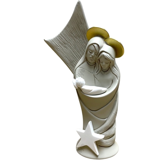 Statuina presepe di natale bongelli preziosi fascia stella h16 nocciola