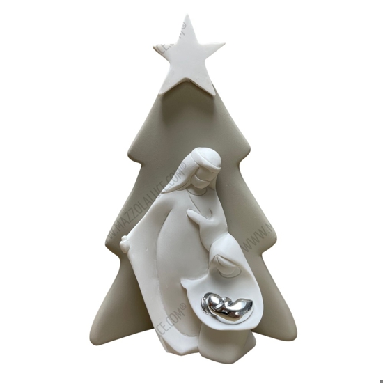 Bongelli preziosi presepe moderno albero di natale nocciola h32