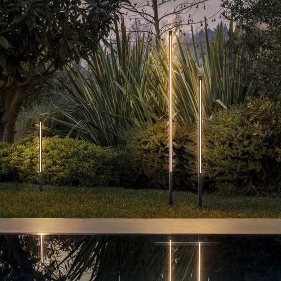 Ideal lux lampione da giardino jedi pt h160 antracite ip65 design moderno