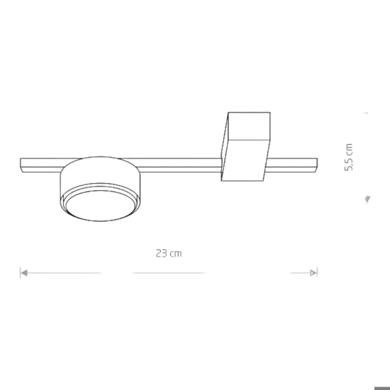 Piccola plafoniera nera design moderna per interni