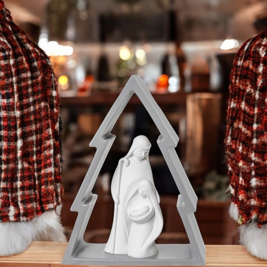 Presepe statuina albero di natale grigio h16 bongelli preziosi