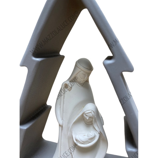 Presepe statuina albero di natale grigio h16 bongelli preziosi