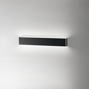 Applique rettangolare nera led 12w 3000k moderna wey perenz