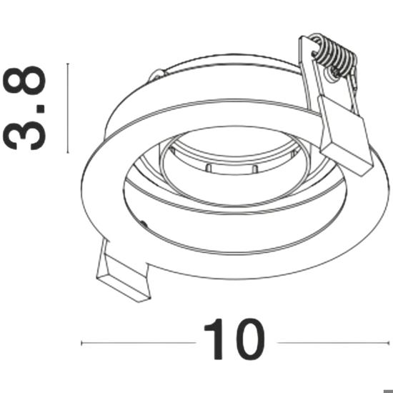 Faretto da incasso soffitto rotondo bianco orientabile