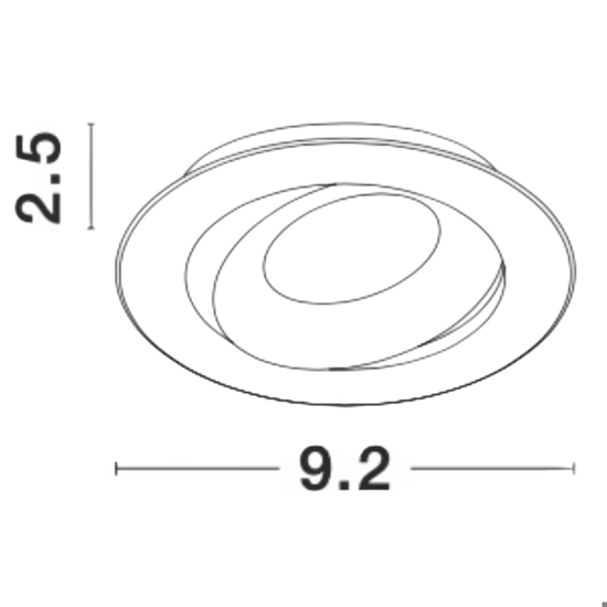 Faretto da incasso per cartongesso bianco rotondo orientabile