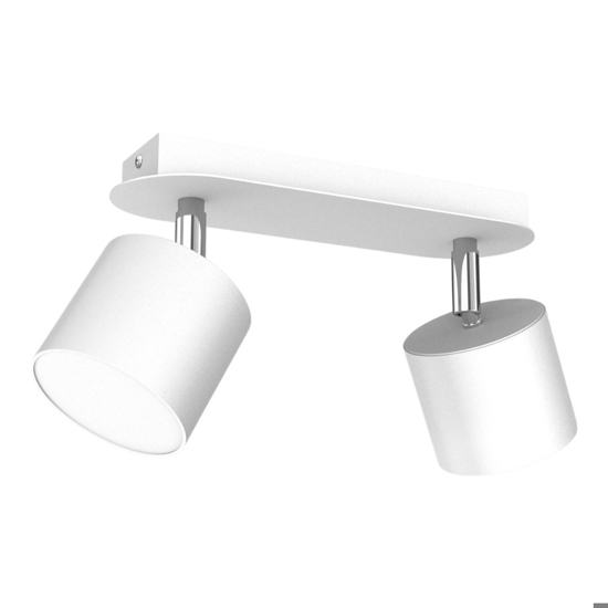 Lampada bianca da soffitto con faretti led orientabili