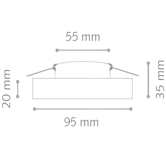 Box 3 faretti di vetro trasparente da incasso ideal lux blues fi round