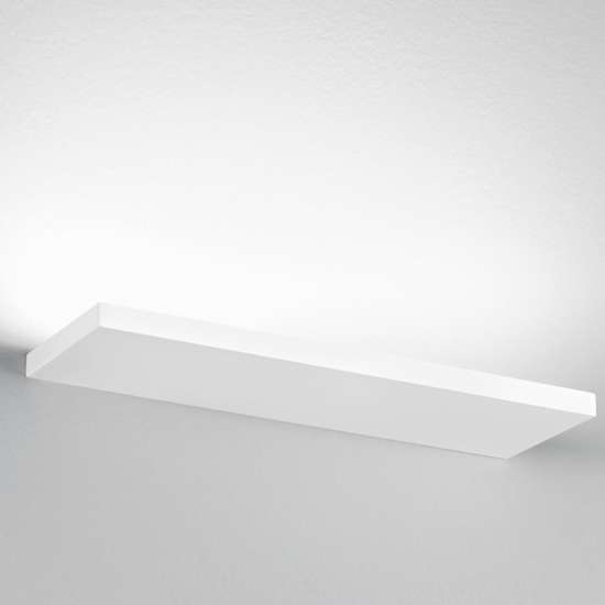 Applique led plate isyluce bianco mensola 24w 3000k-4000k moderna