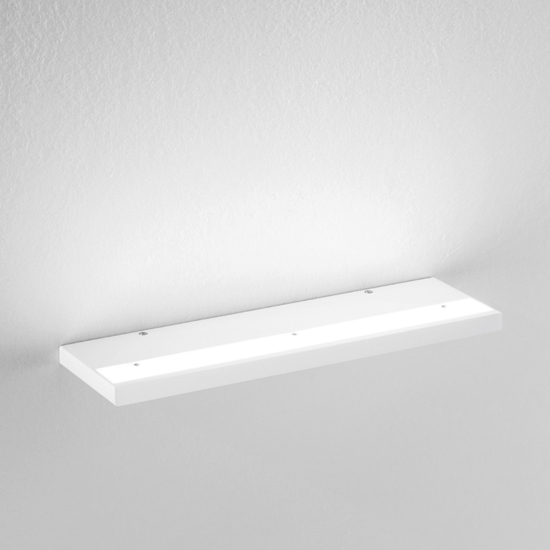 Applique led plate isyluce bianco mensola 24w 3000k-4000k moderna