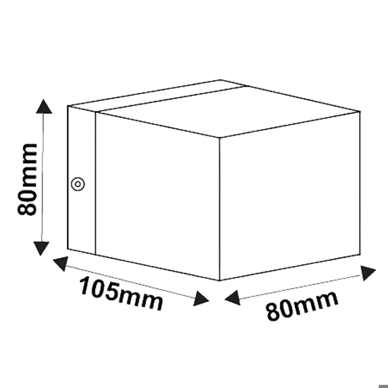 Applique da parete cubo bianco per interno moderno