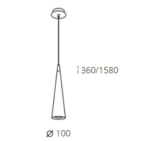 Lampada pendente a sospensione moderna cono bianco