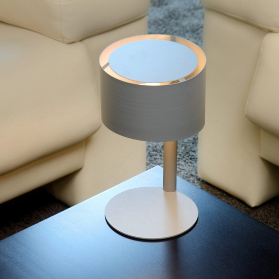 Lampada da comodino moderna grigio per camera da letto