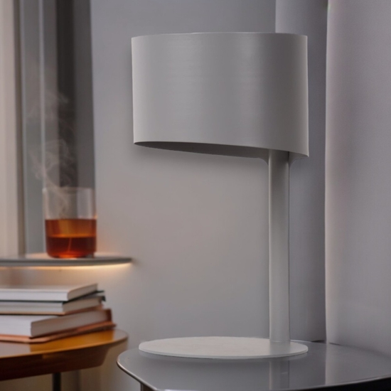 Lampada da comodino moderna grigio per camera da letto