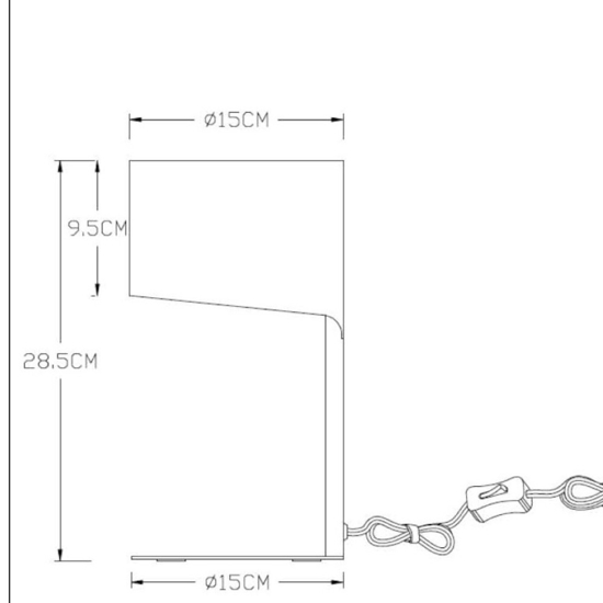 Lampada da comodino moderna grigio per camera da letto