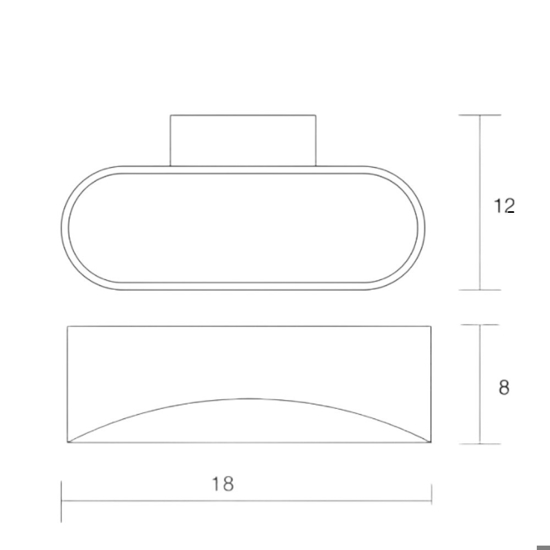 Applique led 10w 3000k bianca design moderna isyluce