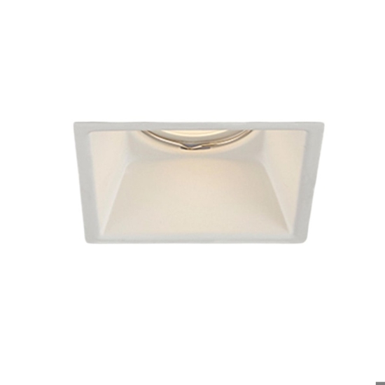 Faretto quadrato bianco da incasso a soffitto cartongesso