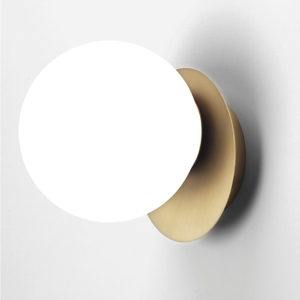 Applique oro led 8w 3000k vetro bianco vivida pearl