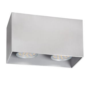 Lampada da soffitto portafaretti cestello grigio