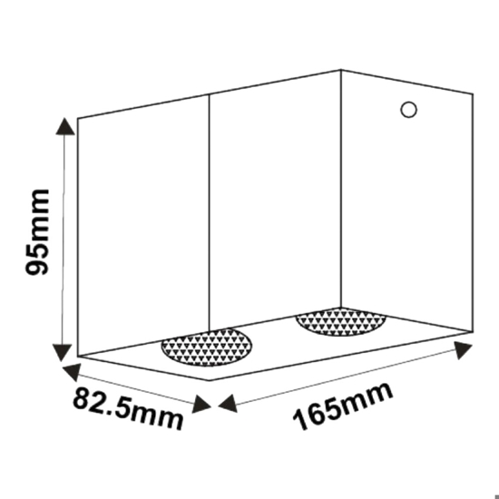 Lampada da soffitto 2 luci portafaretti gu10 led cestello grigio