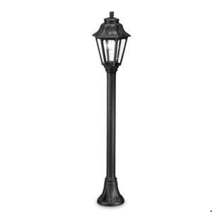 Dafne pt1 lampione alto 110cm da giardino classico lanterna nera ip55 per esterno ideal lux