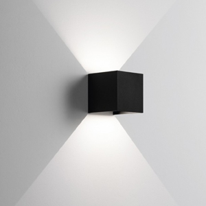 Applique led cubo isyluce moderna 16w 3000k nero