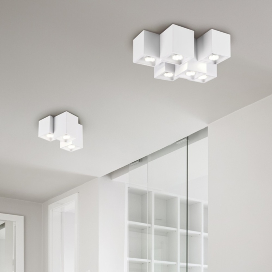 Lampada da soffitto plafoniera cubi moderna 3 luci