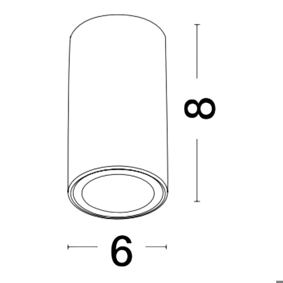 Faretto led cilindro bianco per interni da soffitto